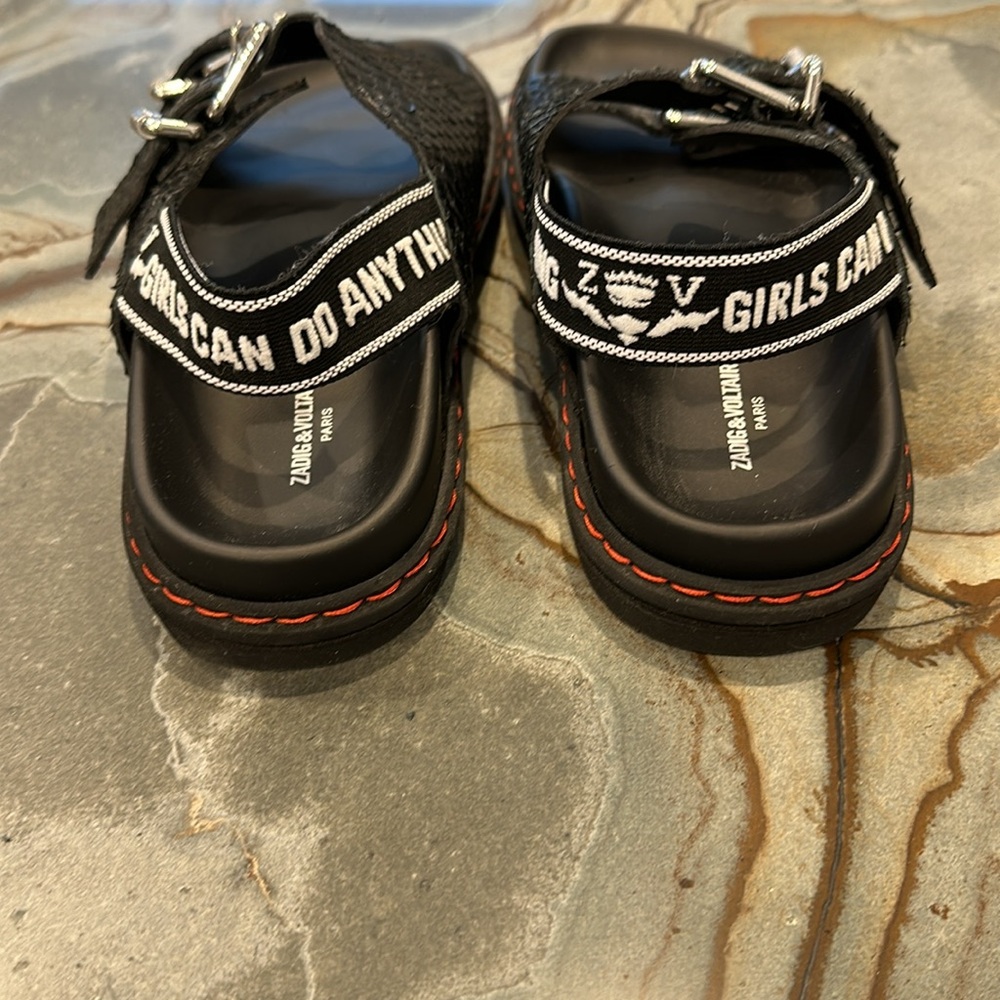 ZADIG & VOLTAIRE GIRLS CAN DO ANYTHING SANDALS - Picture 3 of 4